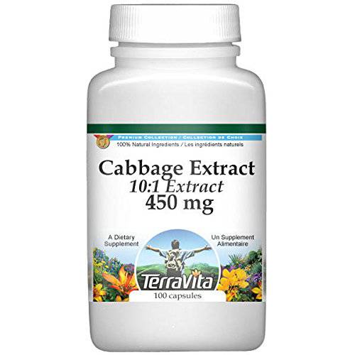 Extra Strength Cabbage 4:1 Extract - 450 mg (100 Capsules, ZIN: 513798) - 3 Pack
