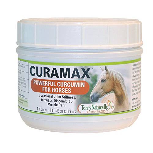 Terry Naturally Animal Health Curamax - 1 lb. of Pellets - for Horses - Curcumin, Boswellia & DLPA - for Equines Only - 30 Servings