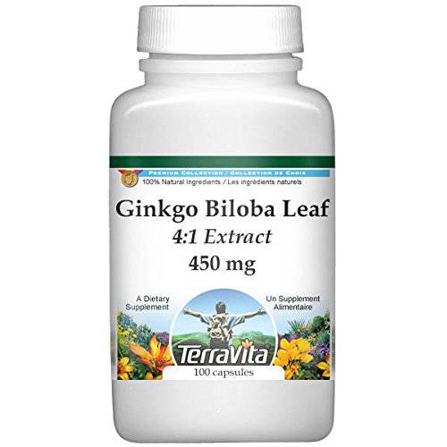 Extra Strength Ginkgo Biloba Leaf 4:1 Extract - 450 mg (100 Capsules, ZIN: 514331) - 3 Pack
