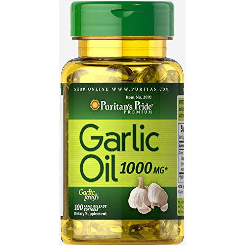 Puritan’s Pride Garlic Oil 1000 mg 100 Softgels