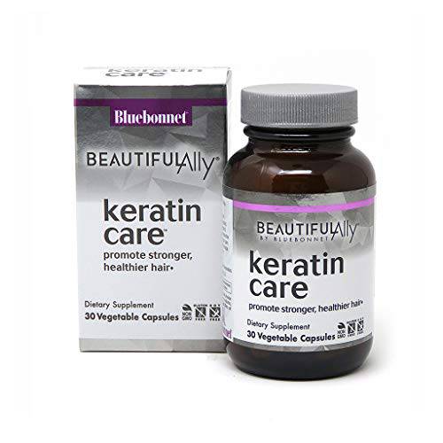 Bluebonnet Nutrition Beautiful Ally Keratin Care, Beauty Nutrient, Best for Hair, Strengthen and Revitalize Hair*, Non GMO, Gluten Free, Soy Free, Milk Free, 30 Vegetable Capsules, 30 Servings
