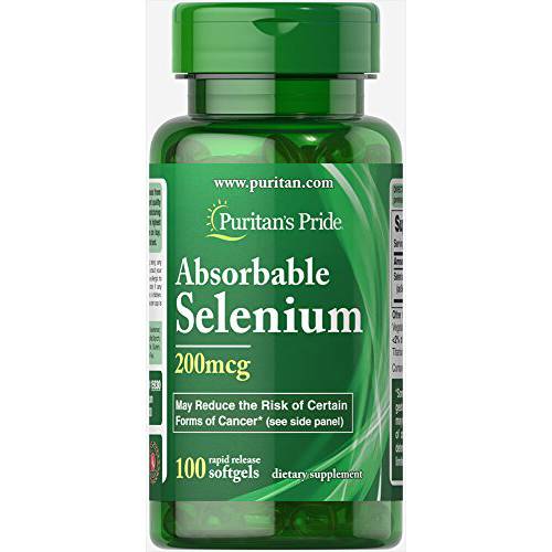 Puritan’s Pride Absorbable Selenium 200 mcg-100 Softgels