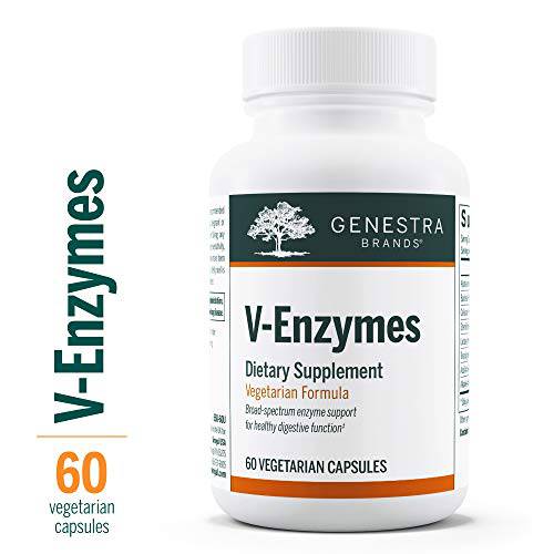 Genestra Brands V-Enzymes | Vegan Digestive Support to Help Lactose Digestion | 60 Capsules