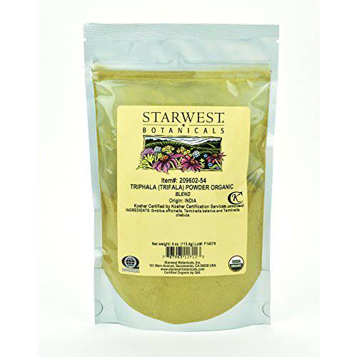 Starwest Botanicals Organic Triphala Powder, 4 Ounces