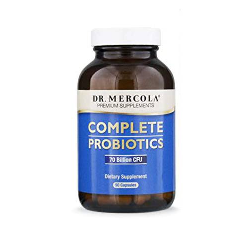 Dr. Mercola, Complete Probiotics (70 Billion CFU) 90 Servings (90 Capsules), Helps Support Digestive Health, non GMO, Soy Free, Gluten Free