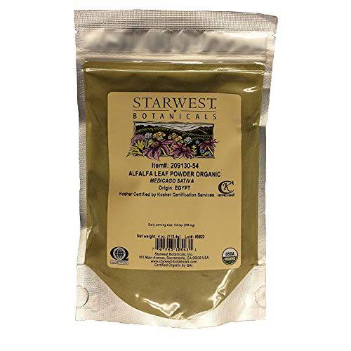 Alfalfa Leaf Powder Organic - 4 Oz,(Starwest Botanicals)