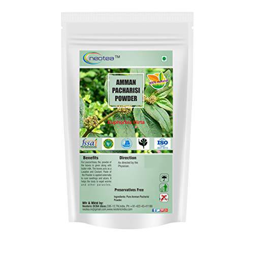 Neotea Amman Pacharisi Euphorbia Hirta Powder 300 gm (10.58. OZ)