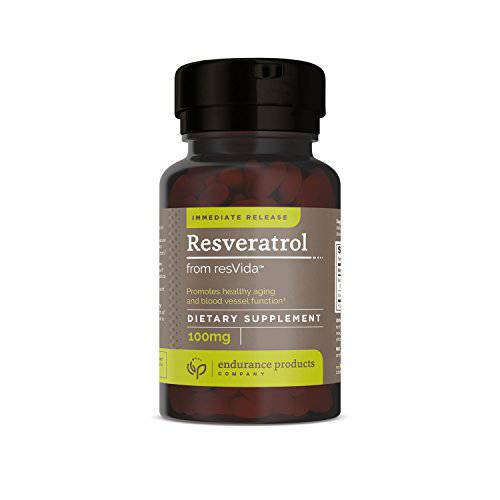 Resveratrol Supplement – Grape Skin Extract - 100mg Trans-Resveratrol Antioxidant - 150 Tablets - Promotes Anti-Aging & Cardiovascular Support - Endurance Products Company