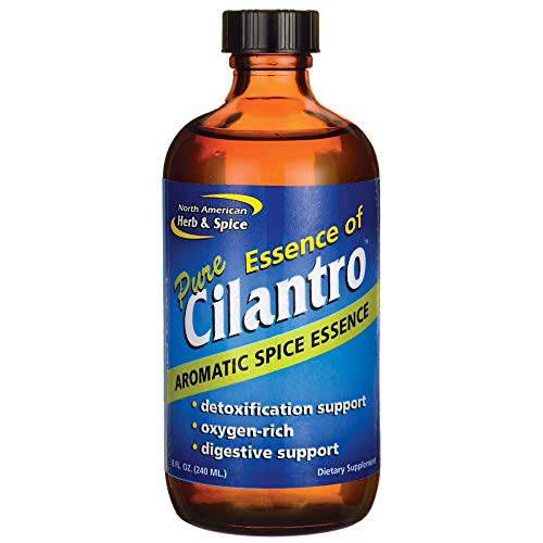 North American Herb & Spice Essence of Pure Cilantro - 8 fl. oz. - Pure Steam Distillation of Cilantro - Essential Minerals and Nutrients - Healthy Digestive Support - Non-GMO - 8 Servings