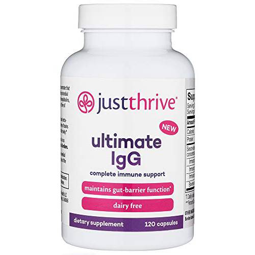 Just Thrive: Ultimate IgG - Complete Gut Health and Immune Support - 1 Month Supply - Immunoglobulin Concentrate for Immunity and Enhanced Digestion Support - No Lactose, Casein or Dairy