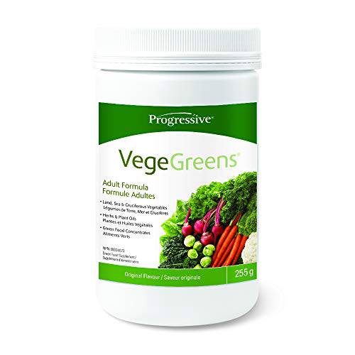 Progressive VegeGreens, Vegan Greens Supplement Powder - Original Flavour, 255 g | Made from Herbs, Plants and Vegetables