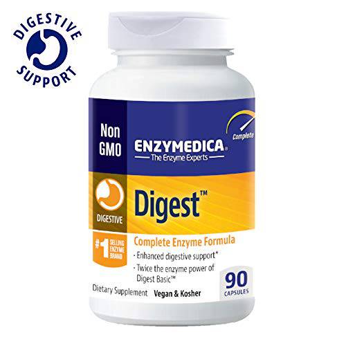 Enzymedica Digest, Complete Enzyme Formula for Everyone’s Digestive Health, With Full Range of Enzymes for Everyday Diets, 90 Capsules