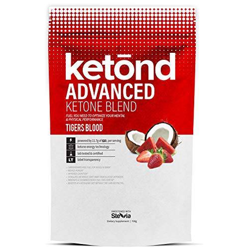 Exogenous Ketones Advanced Blend by Ketond - Drink Ketones for Rapid Weight Loss - Best Fuel for Energy, Mental Performance and Weight Loss - Tigers Blood (30 Servings)