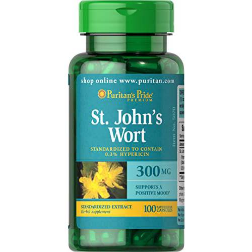 Puritan’s Pride St. John’s Wort Standardized Extract 300 mg-100 Capsules