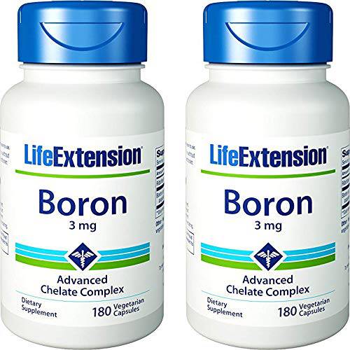 Life Extension Boron 3 mg 180 Caps (Pack of 2)