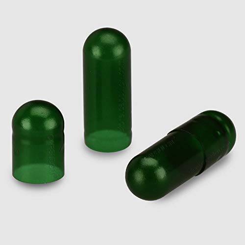 PurecapsUSA – Empty Chlorophyll Green Colored Gelatin Pill Capsules - Fast Dissolving and Easily Digestible - Preservative Free with Natural Ingredients - (1,000 Separated Capsules) - Size 00