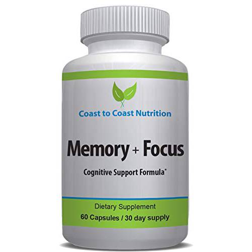Improve Memory & Alertness - All-Natural Brain Boosting Supplement for Cognitive Health - Better Concentration, Remember Details Easier, Solve Problems Faster, Overcome Senior Moments. 60 Capsules