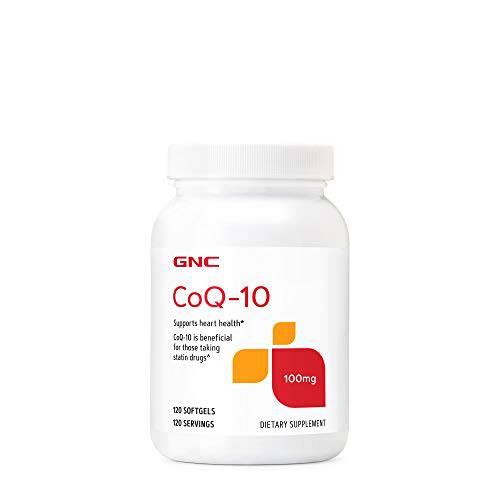 GNC CoQ-10-100mg | Antioxidant & Cardio Support, Cell Service, and Replenishing | 120 Soft gels