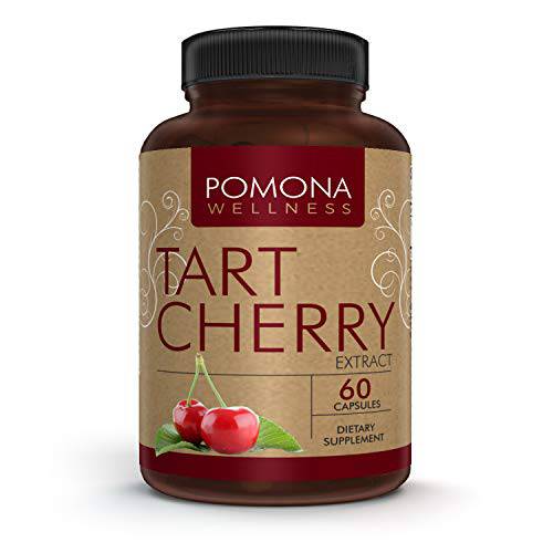 Pomona Wellness Tart Cherry Supplement, Antioxidant Support, Helps Muscle Recovery and Inflammation, Fruit Vitamin Made with Tart Cherries, Non-GMO, 60 Capsules