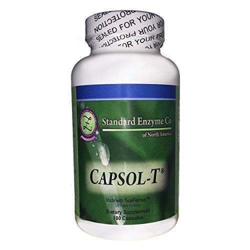 CAPSOL-T ® - Food Based Supplement - Made with Decaffeinated Green Tea and Red Chili Pepper Extracts (180 Capsules)
