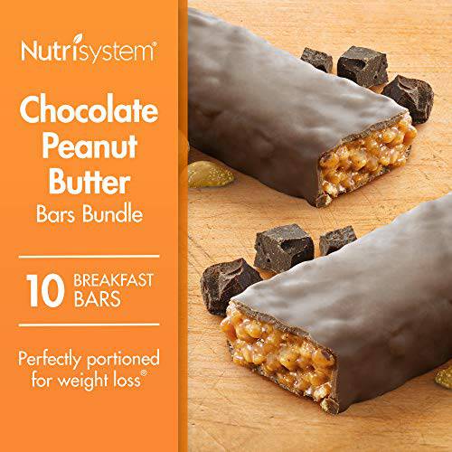 Nutrisystem® Chocolate Peanut Butter Lunch Bars Bundle, 11g of Protein, Helps Support Weight Loss - 10 Count