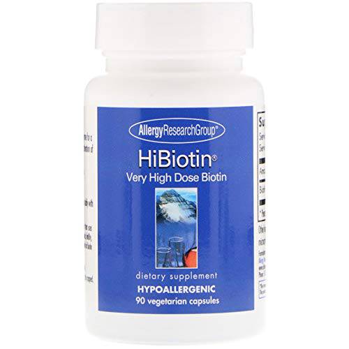 Allergy Research Group - HiBiotin - Myelination Support - Brain, Nerves - 90 Vegetarian Capsules