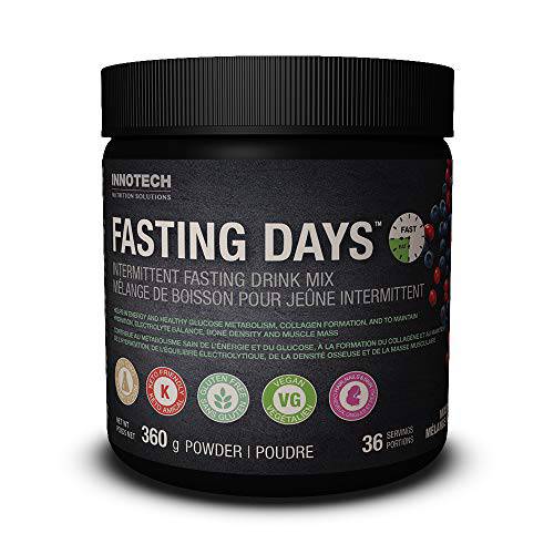INNOTECH Nutrition: Fasting Days Intermittent Fasting Drink Mix - Mixed Berry 360g with 42 Essential Ingredients