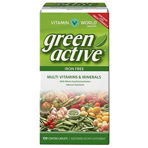Vitamin World Green Active™ Multi Vitamins and Minerals, 120 caplets
