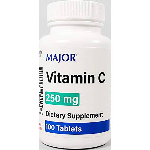 Major Vitamin-C 250 mg Ascorbic Acid Tablets, 100 CT