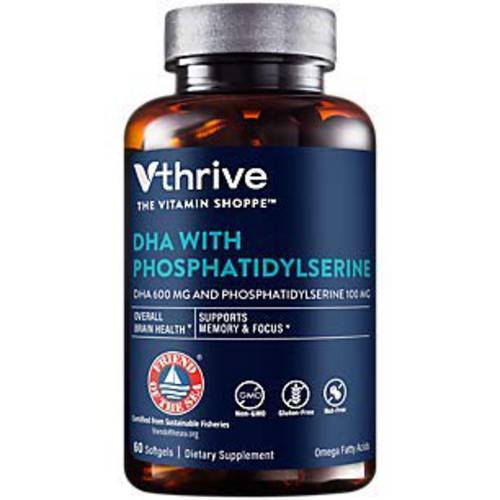 DHA with Phosphatidylserine Supports Brain Health, Memory Focus, 60 Softgels, by Vthrive