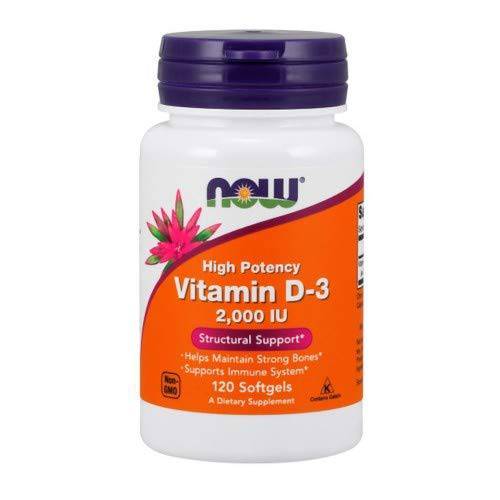 Now Foods, Vitamin D-3 High Potency , 2,000 IU, 120 Softgels
