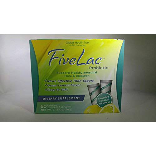 Global Health Trax Inc. – Fivelac Natural Probiotics Candida Solution with Acidophilus 5 Lac 60 Servings