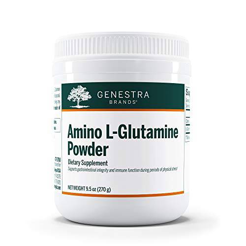 Genestra Brands Amino L-Glutamine Powder | Amino Acid Supplement for GI and Immune Health | 9.5 Ounces