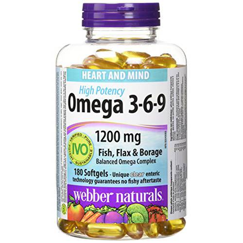 Webber Naturals High Potency Omega 3-6-9, 180-Count