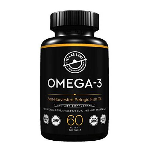 Stellar Labs Omega-3 Fish Oil Supplement - 60 CT LowFODMAP Certified