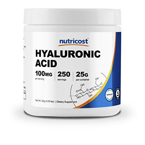 Nutricost Hyaluronic Acid Powder 25 Grams - Non-GMO and Gluten Free