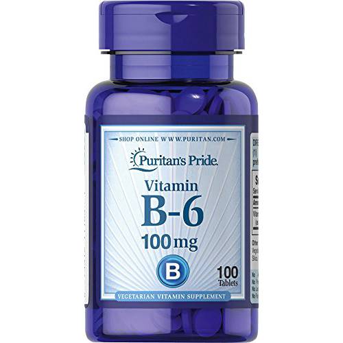 Puritan’s Pride Vitamin B-6 (Pyridoxine Hydrochloride) 100 mg
