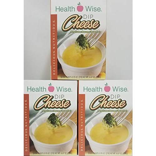 3 Box Value Pack (21 Servings) Health Wise Cheese Dip/Soup Healthy Nutritious Diet Soup | High Protein, Low Calorie, Low Carb, Low Sugar