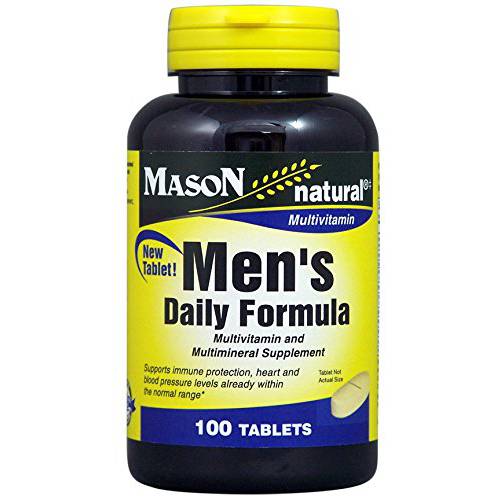 MASON NATURAL, Mens Daily Formula Equivalent to One a Day Mens Brand Tablets - 100 ea