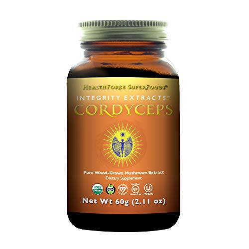 HealthForce SuperFoods Integrity Extracts Cordyceps - 60 Grams - Organic Cordyceps Powder - Supports Immunity, Endurance & Energy Production - Antioxidants for Vitality - Vegan - 30 Servings