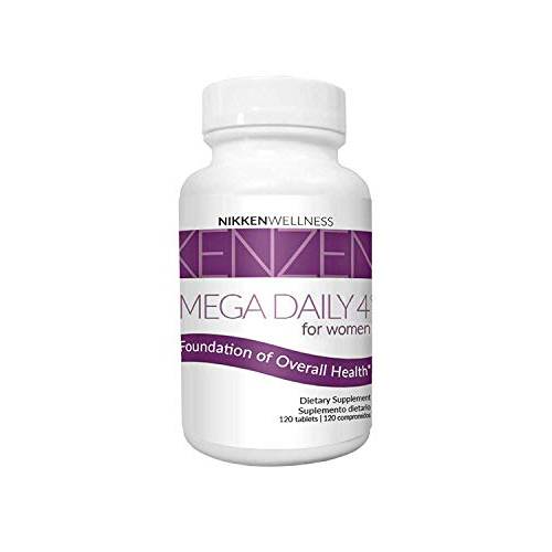 Nikken 1 Kenzen Mega Daily 4 for Women (1568) - Water and Fat-Soluble Antioxidants - Formulated with Organic Vegetables and Blend of Traditional Herbs Helps Support Healthy Body Function - 120 Tablets
