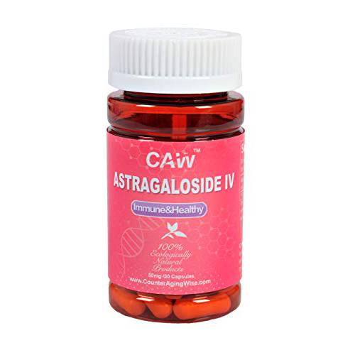CAW Immune System Support | Astragalus Root Extract: Astragaloside IV 98% 50mg (50mg/Cap 1bottle)