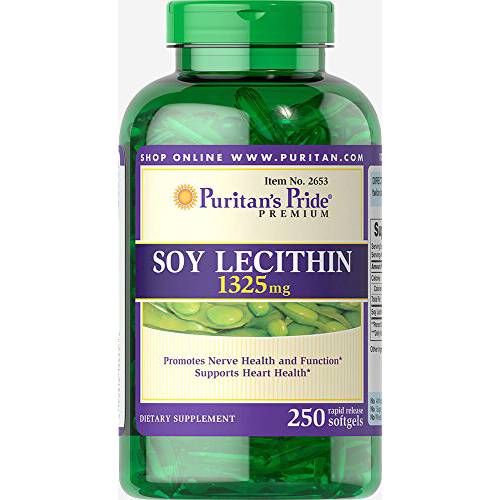 Soy Lecithin 1325 mg, Heart Support, 250 Count by Puritan’s Pride, Naturulse Ad 410