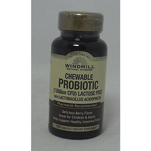 Windmill Probiotic Lactose Free Berry Chewables - 100 Count
