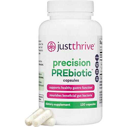 Just Thrive: Precision PREbiotic Capsules - Gastrointestinal and Immune Support - 120 Capsules - Supports Probiotic Diversity for Optimal Digestive and Gut Health - Vegetarian, Paleo and Keto