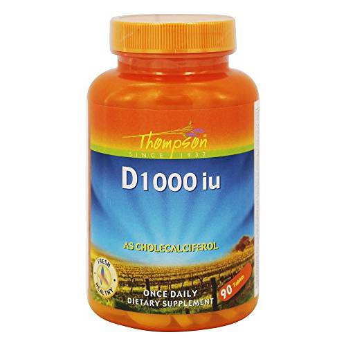 Thompson Vitamin D Cholecalciferol, Tablet (Btl-Plastic) 1000IU 90ct