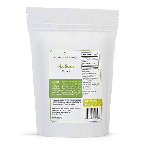 Florida Herbal Pharmacy, Skullcap (Scutellaria Baicalensis) Extract Powder 10:1 (4 oz)