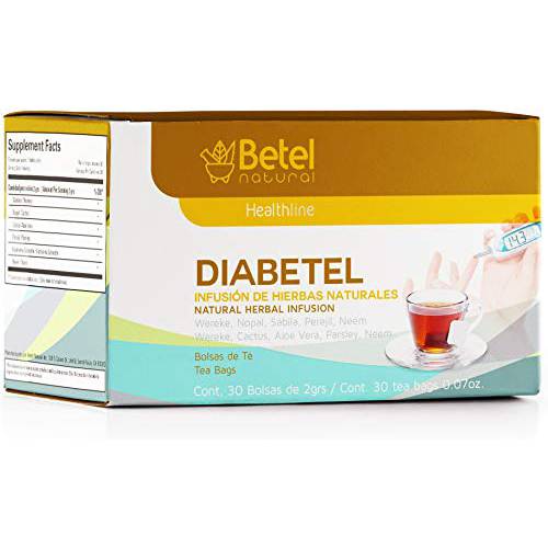 Diabetel Tea by Betel Natural - Natural Support for Healthy Glucose Levels - 24 Tea Bags