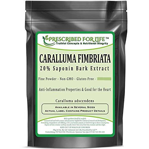 Prescribed For Life Caralluma Fimbriata Powder | 20% Saponin Standardized Bark Extract Powder (10:1 P.E.) | C. Fimbriata Supplement for Natural Endurance and Weight Management (4 oz / 113 g)