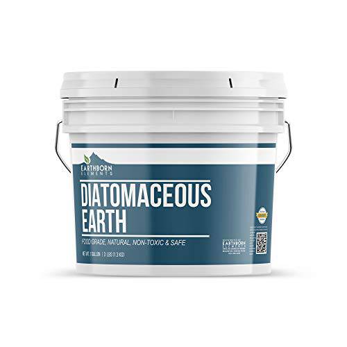 Earthborn Elements Diatomaceous Earth (1 Gallon), Resealable Bucket, Pure Freshwater Amorphous Silica